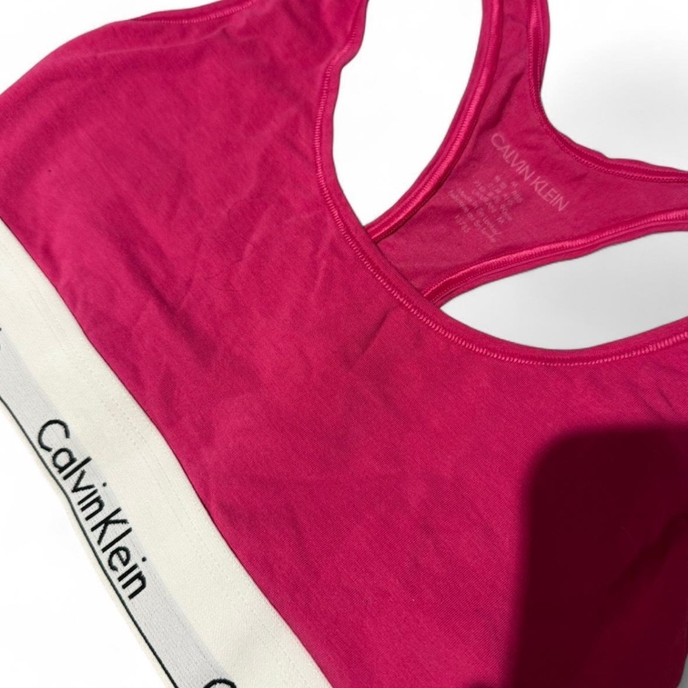 Pink Calvin Klein Racerback Bra - Picture 4 of 5